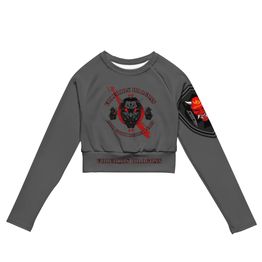 women oni crop top long sleeve (GRAY) product image (5)