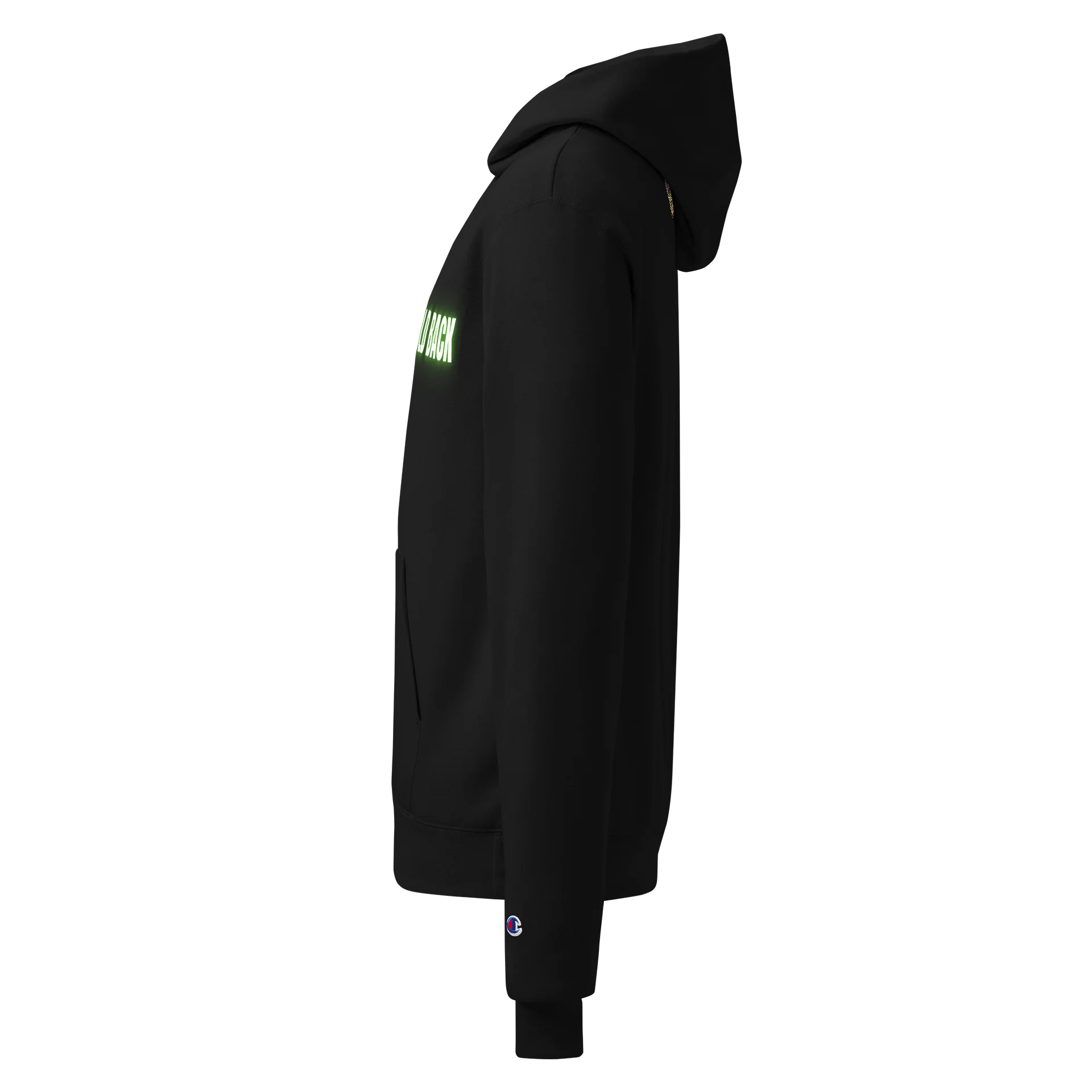 "Never Hold Back" Neon Green Champion Hoodie product image (3)