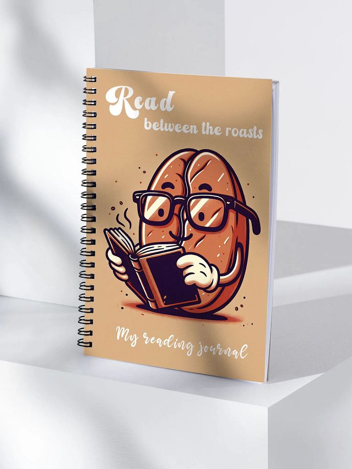 Retro reading journal for coffee lovers with a reading coffee bean product image (1)
