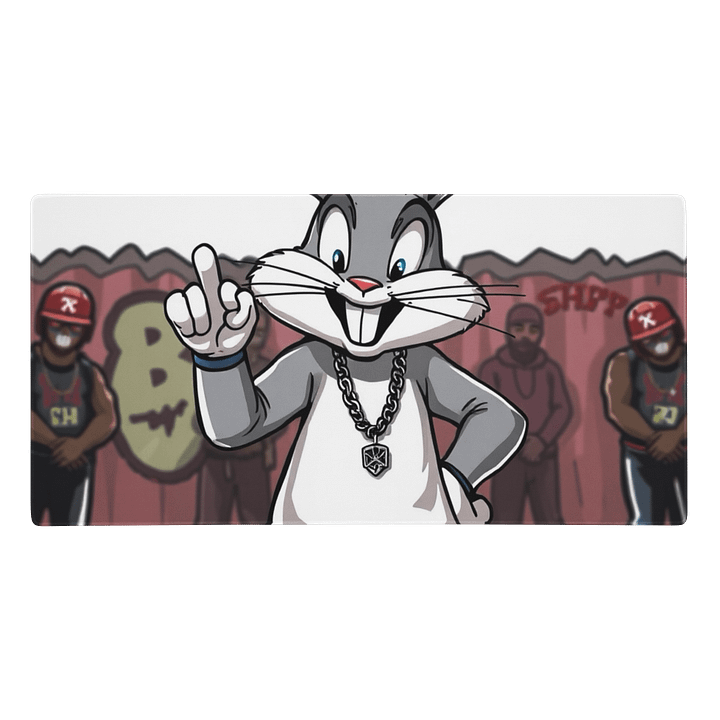 1chain rabbit mouse pad product image (2)