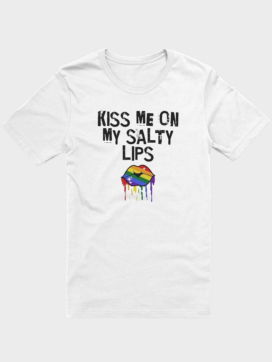 LGBTQ+ T-Shirt - Kiss Me On My Salty Lips Rainbow (White) product image (10)