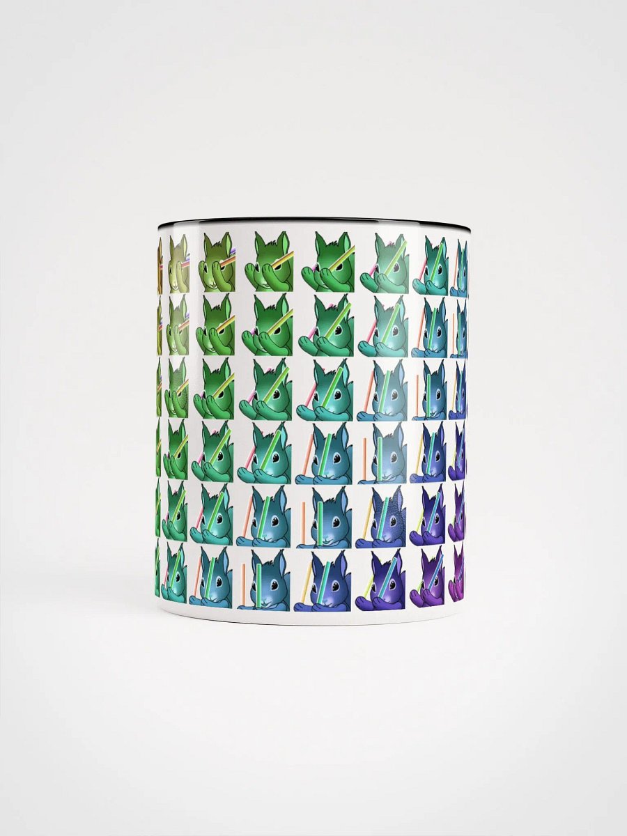 Rave Squirrel on White Mug with Color Inside product image (3)