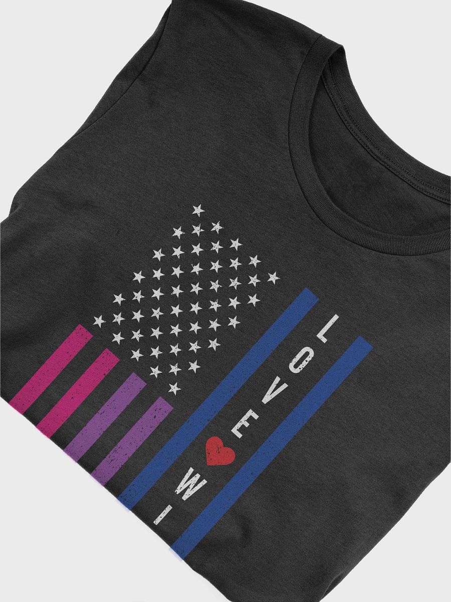 LGBTQ Bisexual Pride Love Wins USA American Flag T-Shirt product image (4)