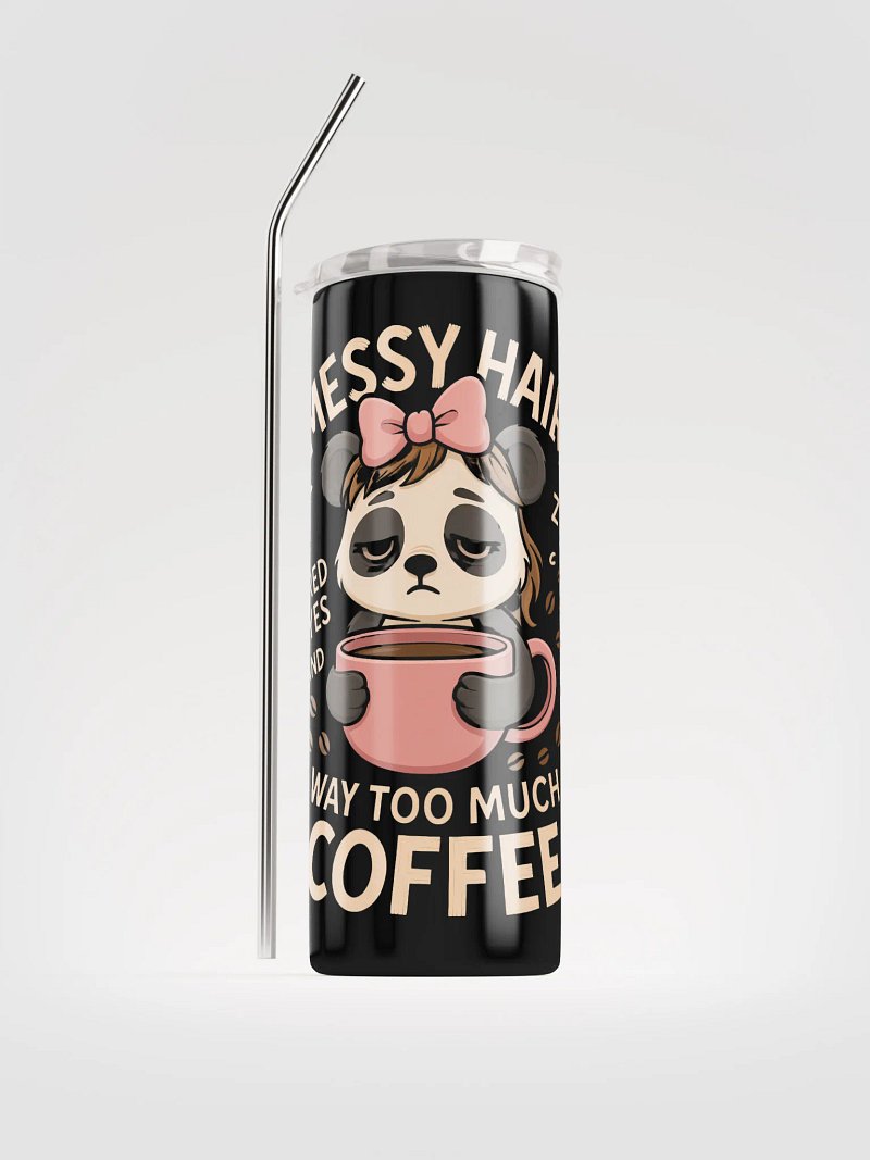 Panda Coffee Lover Stainless Steel Tumbler