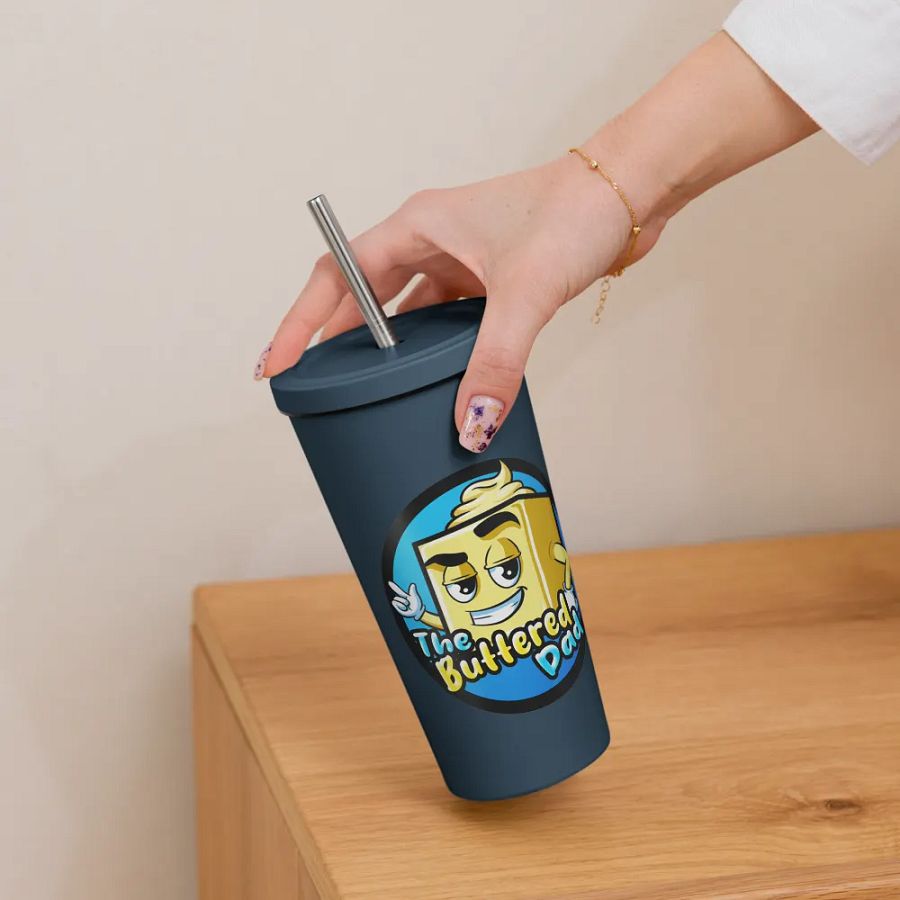 TheButteredDad Tumbler W/Straw product image (9)
