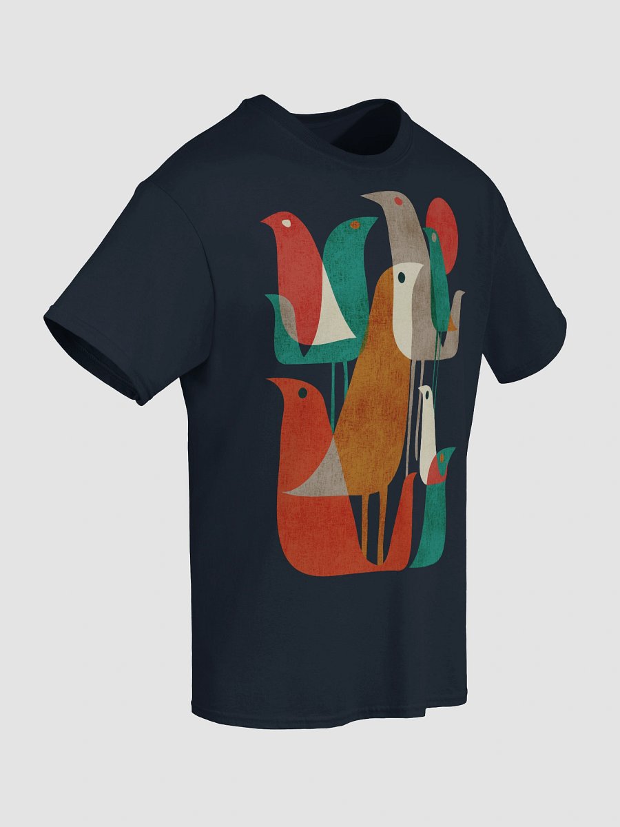 Mid-century birds graphic t-shirt product image (32)