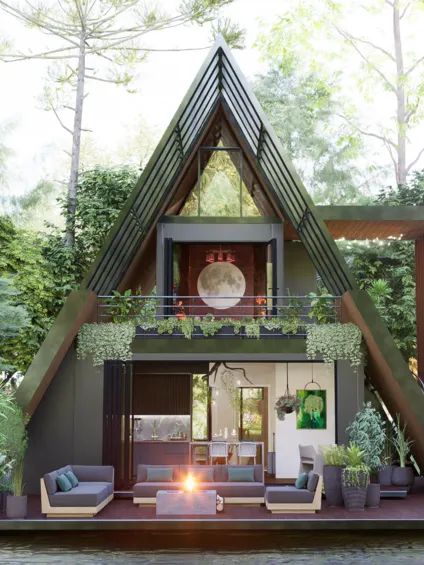 A Frame House 014 - Drawings\Blueprints CAD + PDF + 3D Model product image (4)