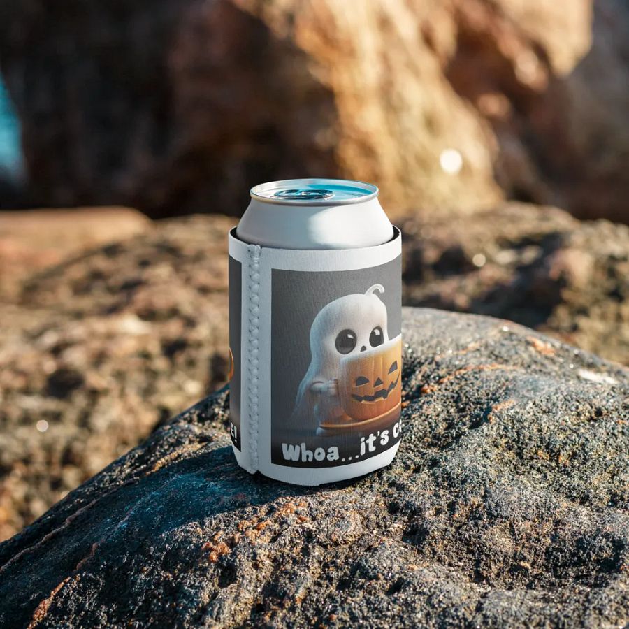 Spooky Coffee Ghost Can Cooler product image (9)