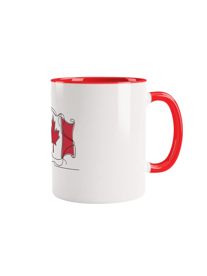 Canadian Flag Line Art Design Ceramic Mug product image (1)