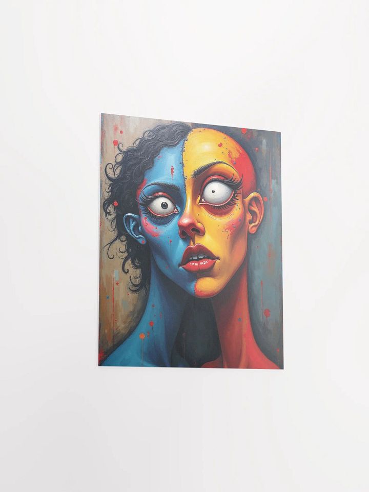 Surreal Split-Face Portrait Poster product image (10)