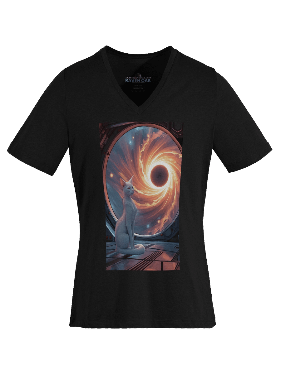 Dark Blackest Light V-Neck T-shirt product image (38)