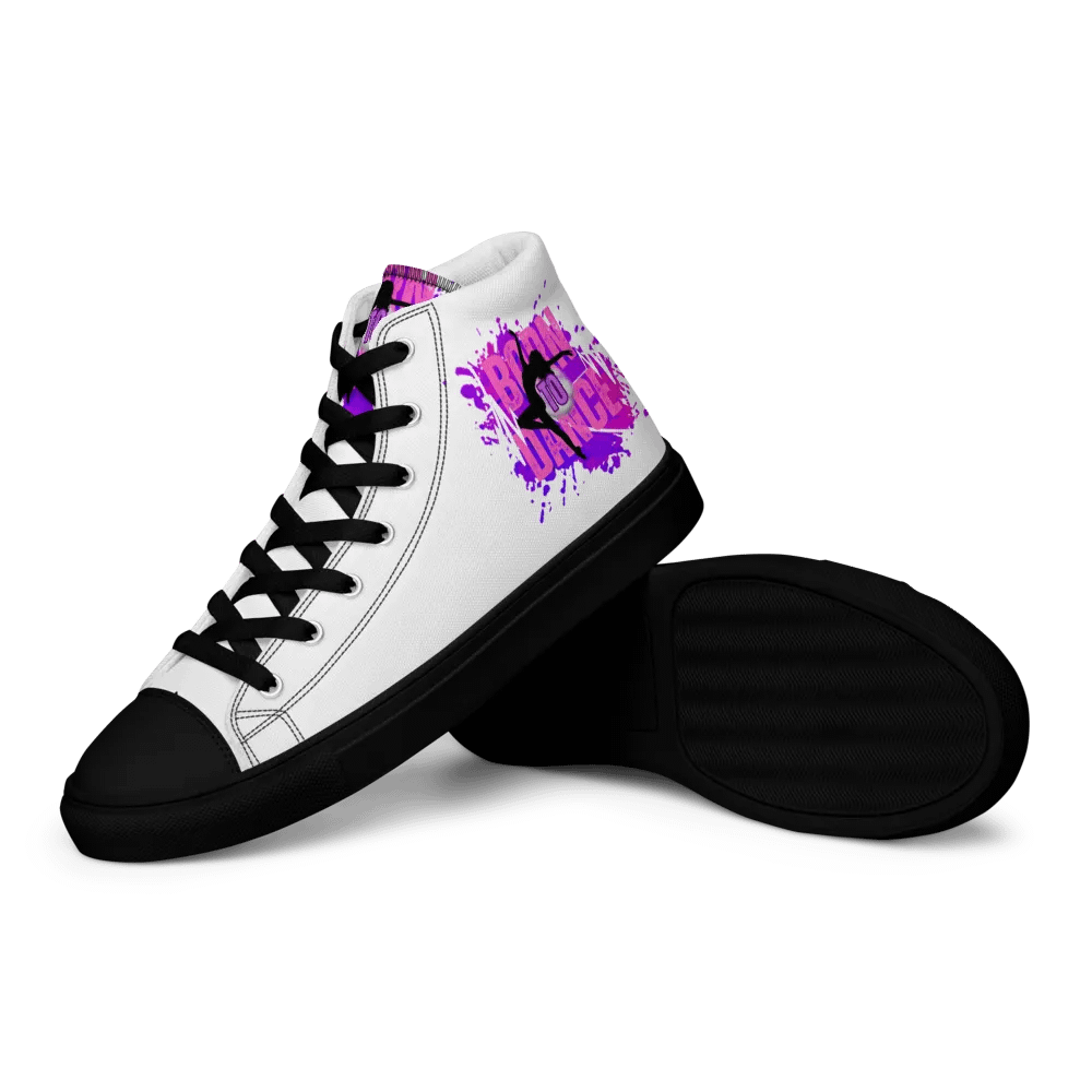 Retro Born to Dance Splash Her Silhouette High Tops product image (16)