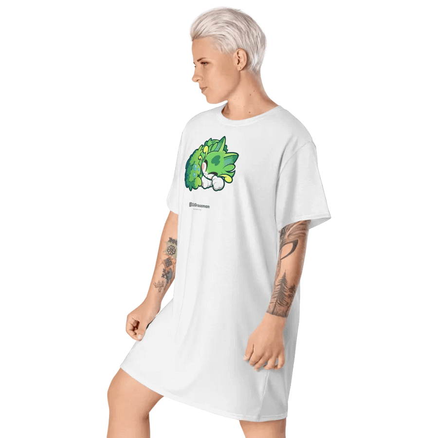 Sleeping Chloe • T-shirt Dress (White) product image (7)