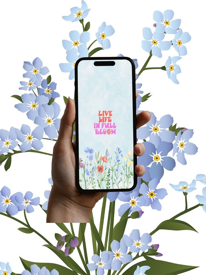 🌺 Live Life In Full Bloom Digital Phone Wallpaper PDF Download 🌺 product image (1)
