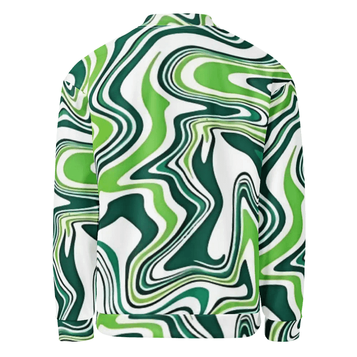 Marbled Green All-Over Bomber Jacket product image (2)