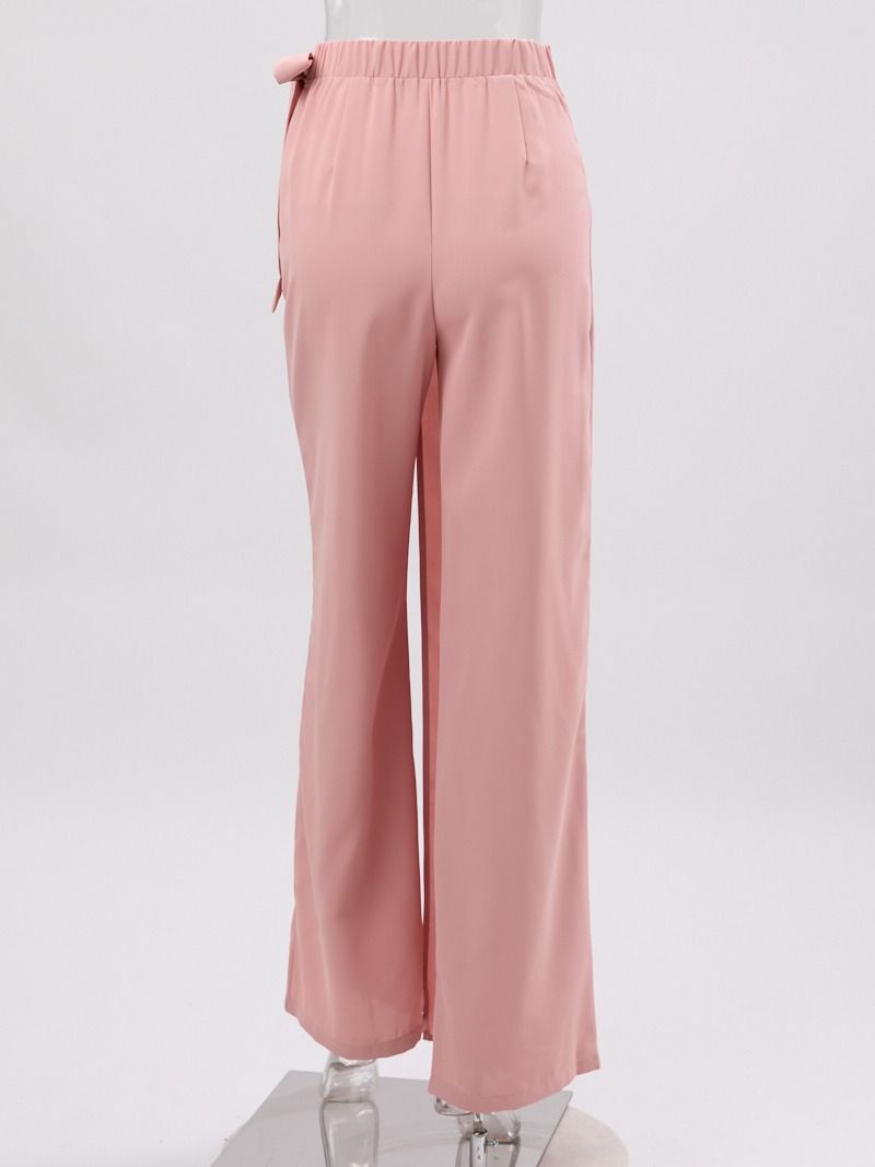 High quality Ol style slight stretch high waist lace-up straight pants new add colors Wholesale product image (3)