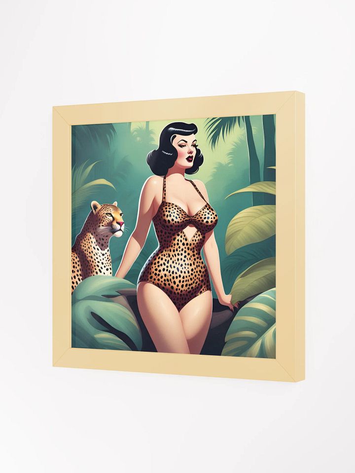 Vibrant Retro Pin-Up Jungle girl Matte Poster product image (21)