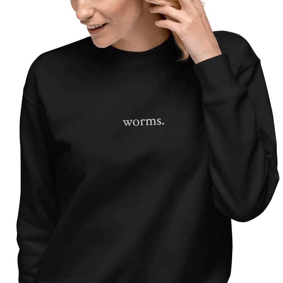 Embroided worms. Sweatshirt product image (4)