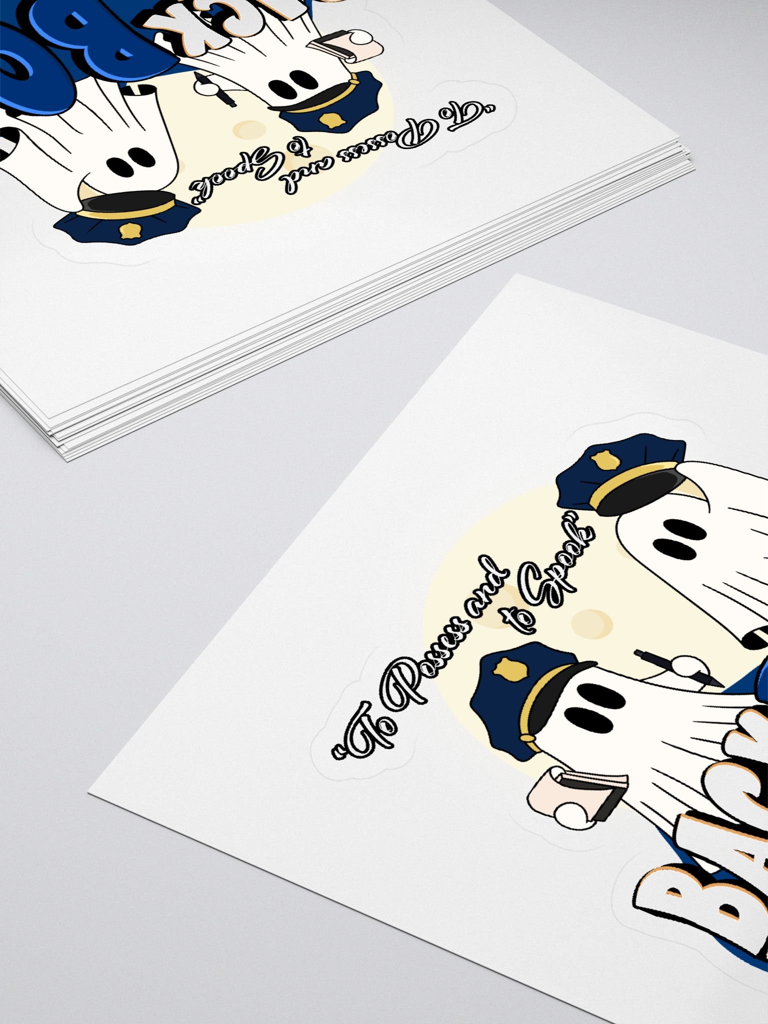 Spooky Police Ghosts Kiss Cut Stickers product image (4)