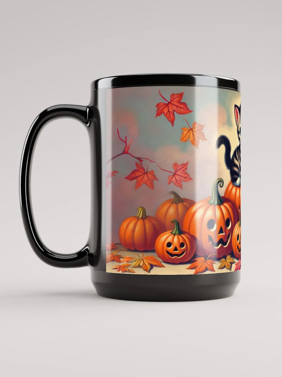Kitten and Jack-o-Lantern Pumpkins Halloween Mug product image (6)