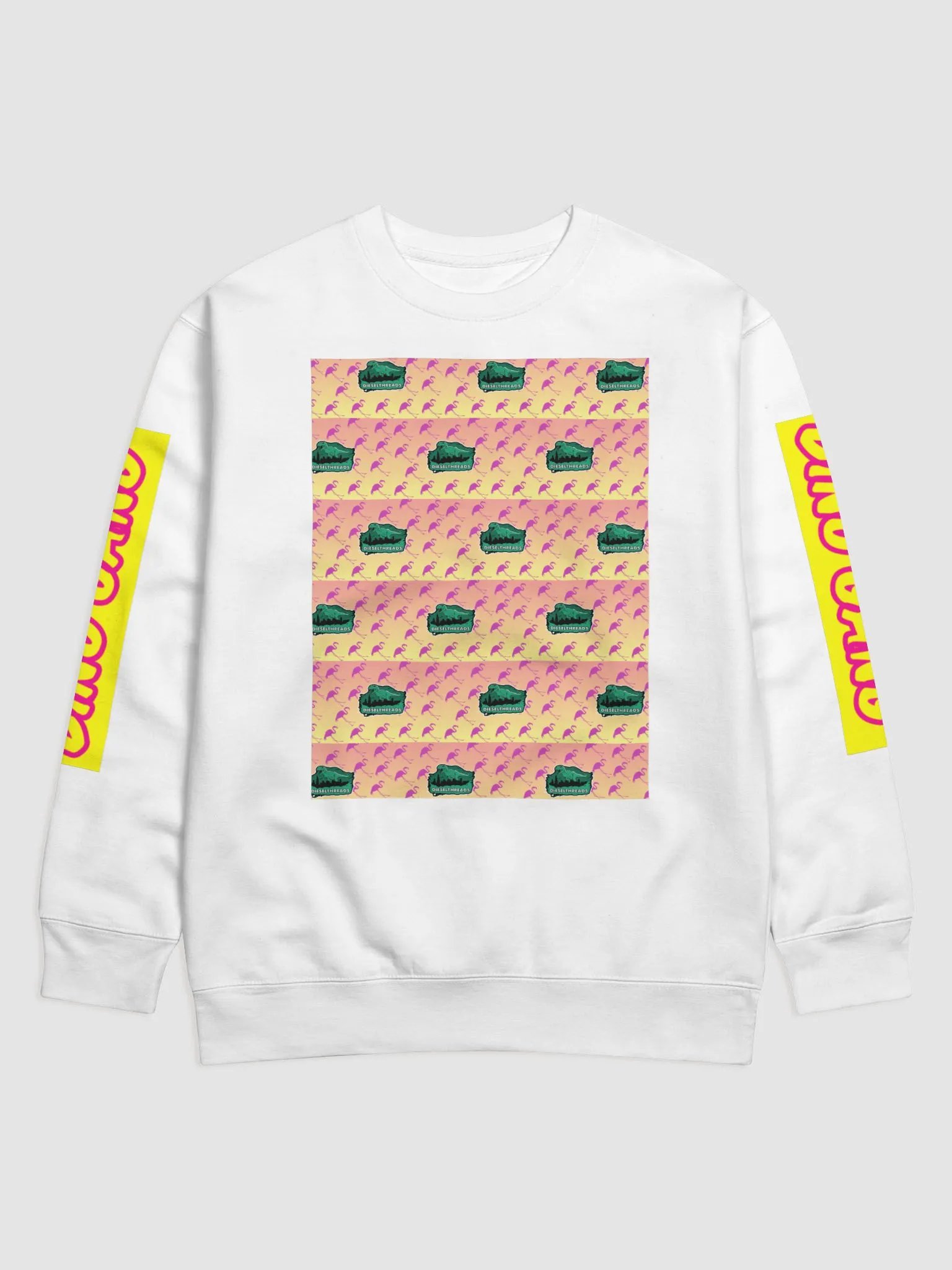 Strawberry Light/Dino Gang DieselThreads Crewneck WHT product image (1)