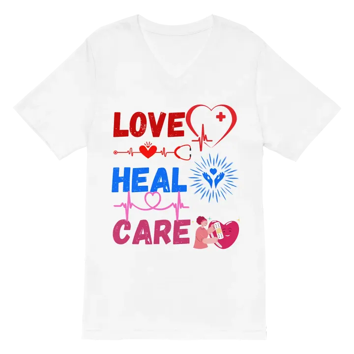Love, Heal, Care V-Neck Tee product image (6)