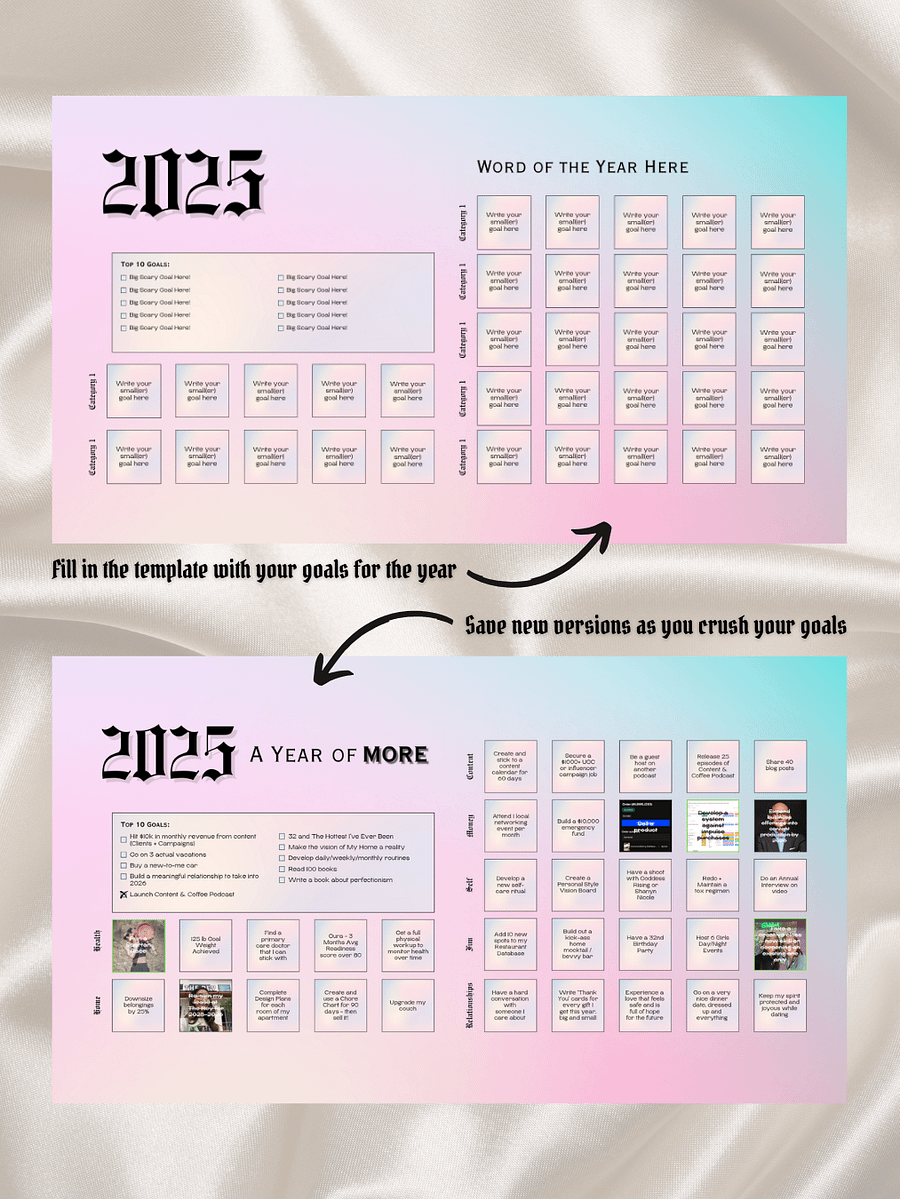 Desktop Wallpaper Bingo Goals (Canva Template) product image (2)