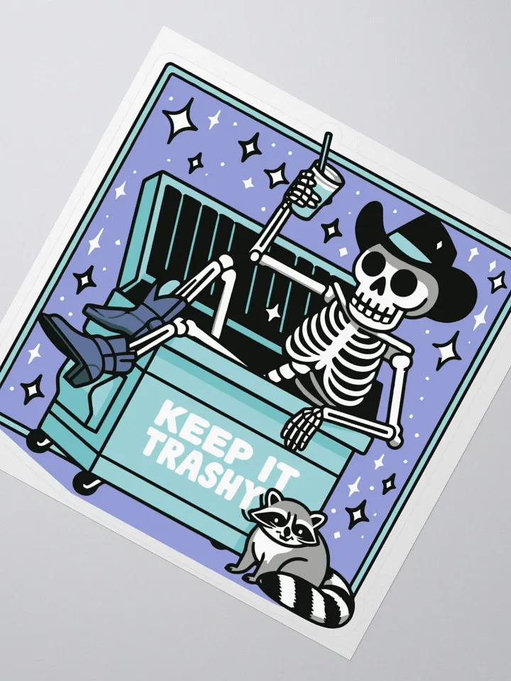 Keep It Trashy Sticker (Lilac/Teal) product image (2)