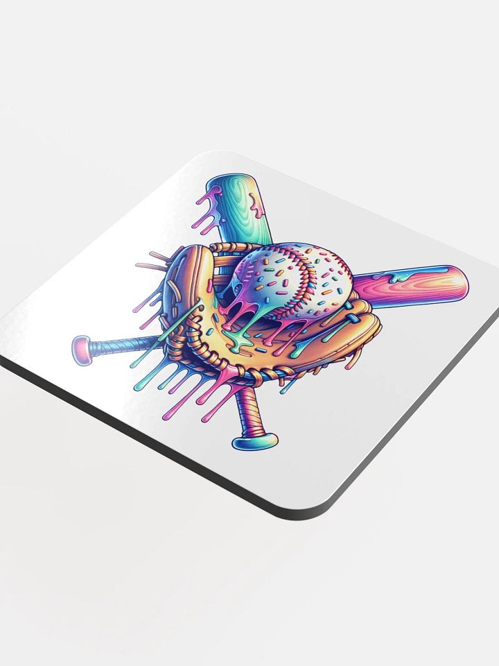 Ice Cream Sprinkles Baseball Meltdown Coaster product image (1)