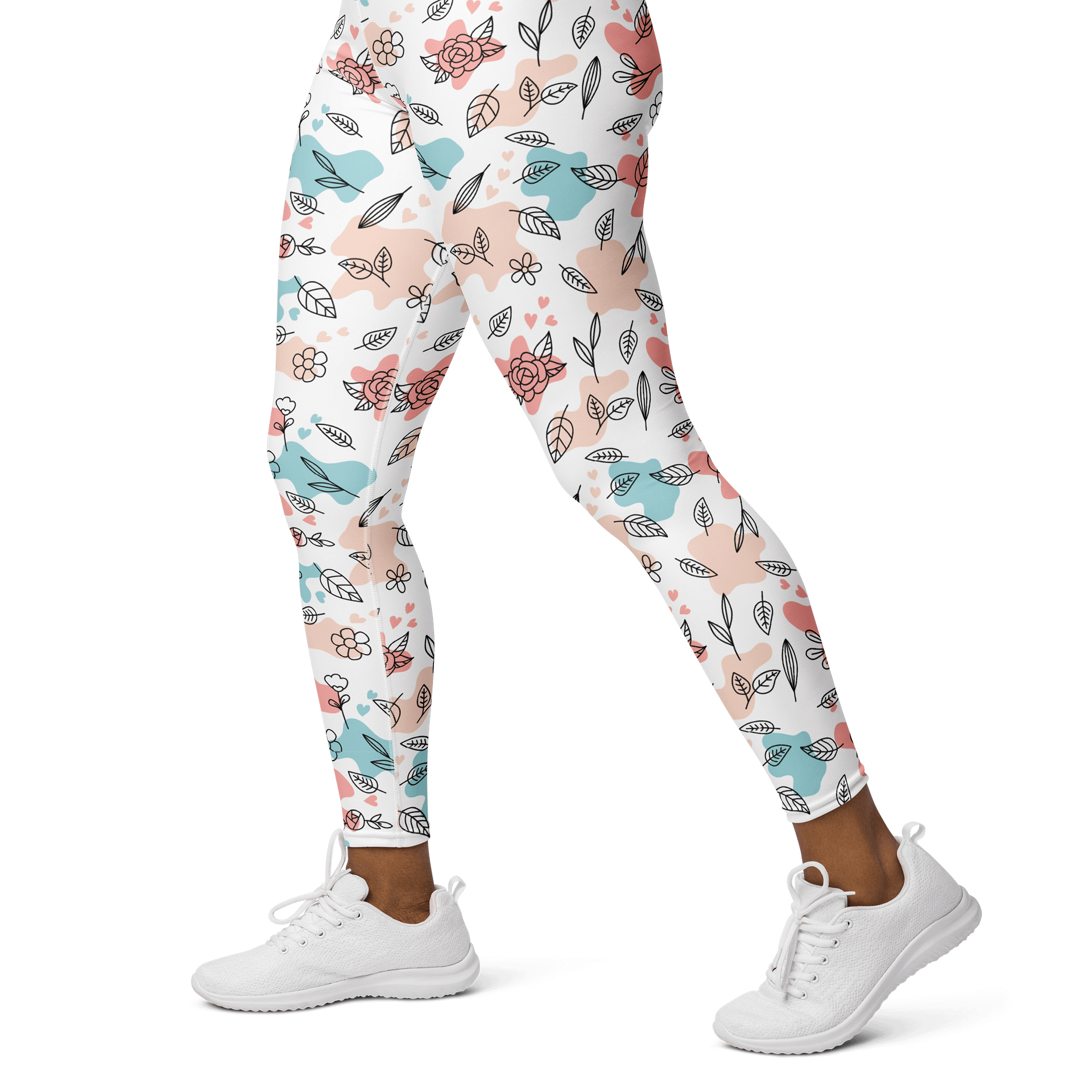 Garden Muse High-Waist Leggings - Floral Watercolor product image (3)