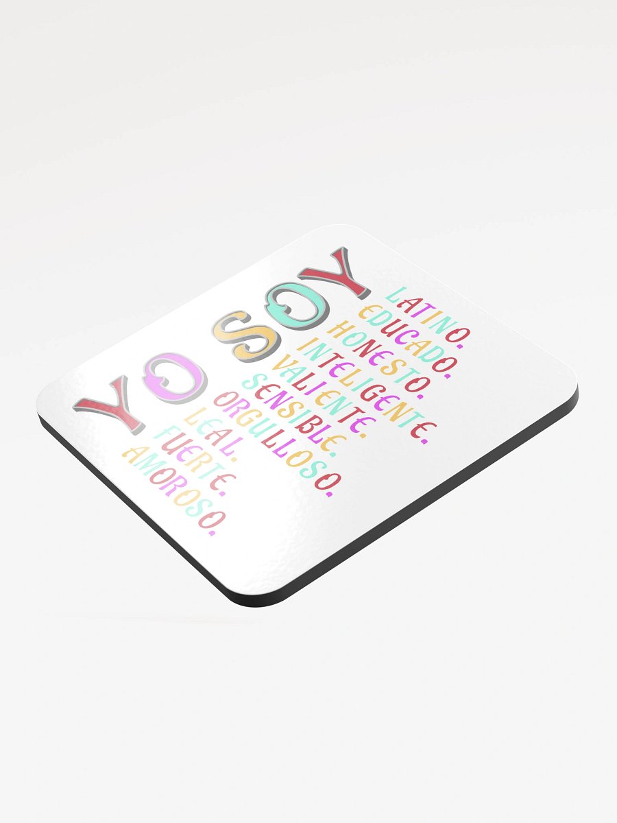 Yo So I Am Vibrant Spanish Words Cork Coaster product image (4)