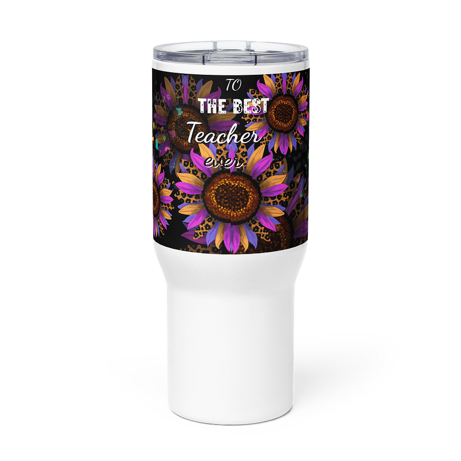 bright pinks sunflower best Teacher Travel Mug gift for all teachers product image (3)