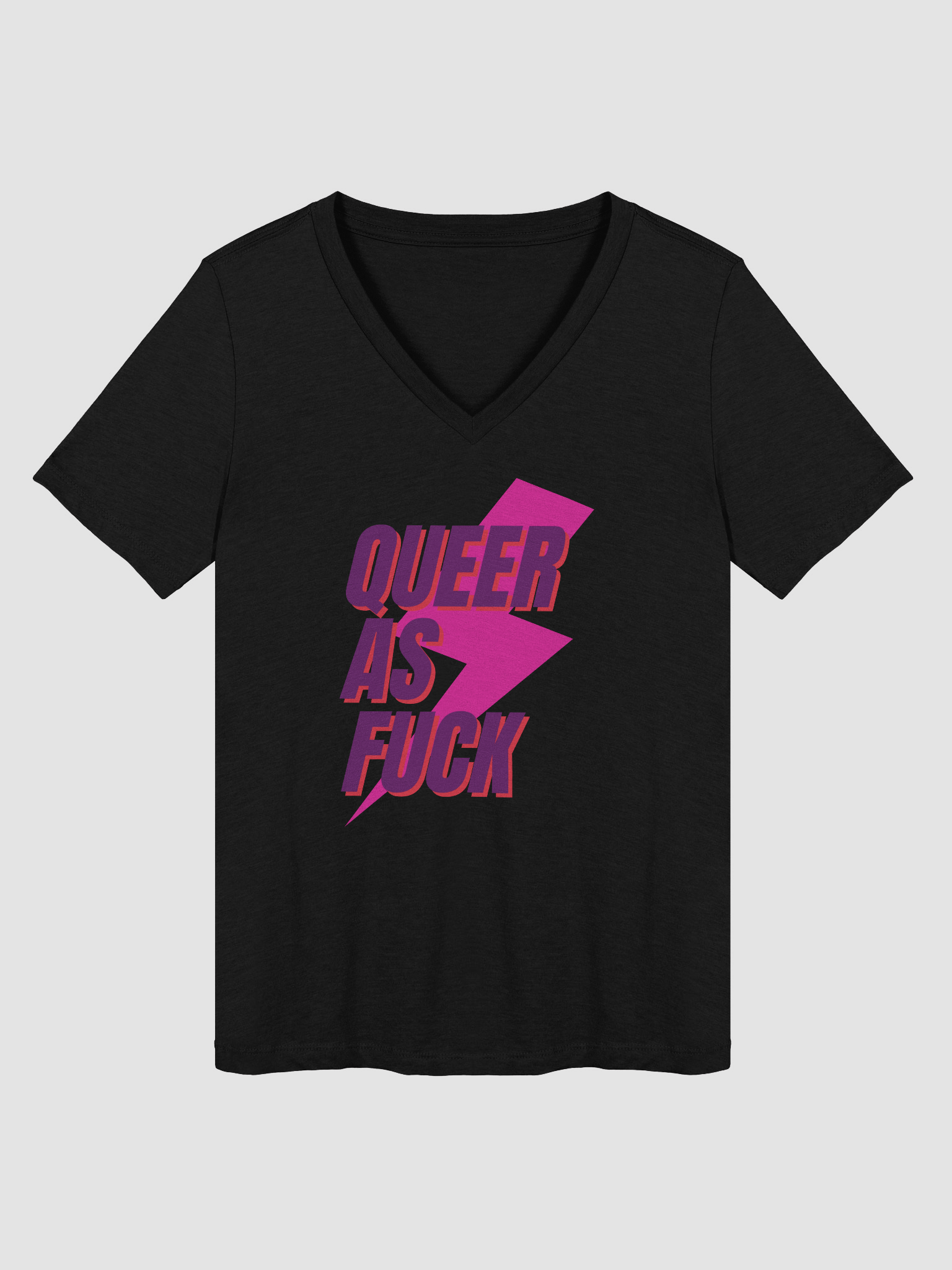 Queer AF Relaxed V-Neck Tee product image (1)