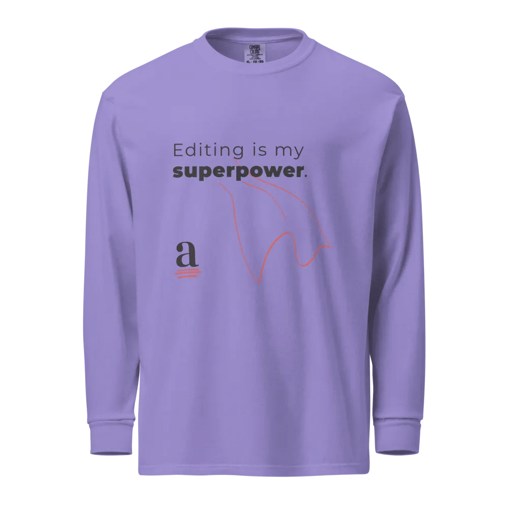 Editing is my superpower long sleeve shirt (with cape) product image (1)