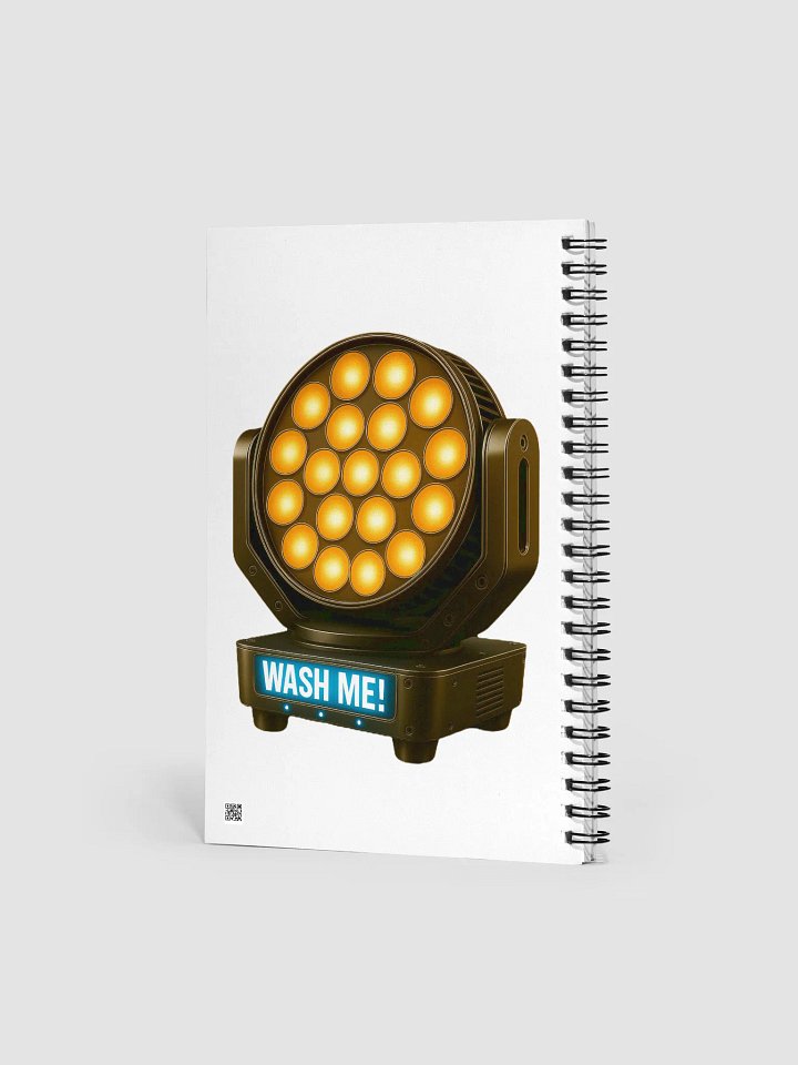 Theatrically Jerry: "Wash Me" Moving Head Wash Light Spiral Notepad product image (2)