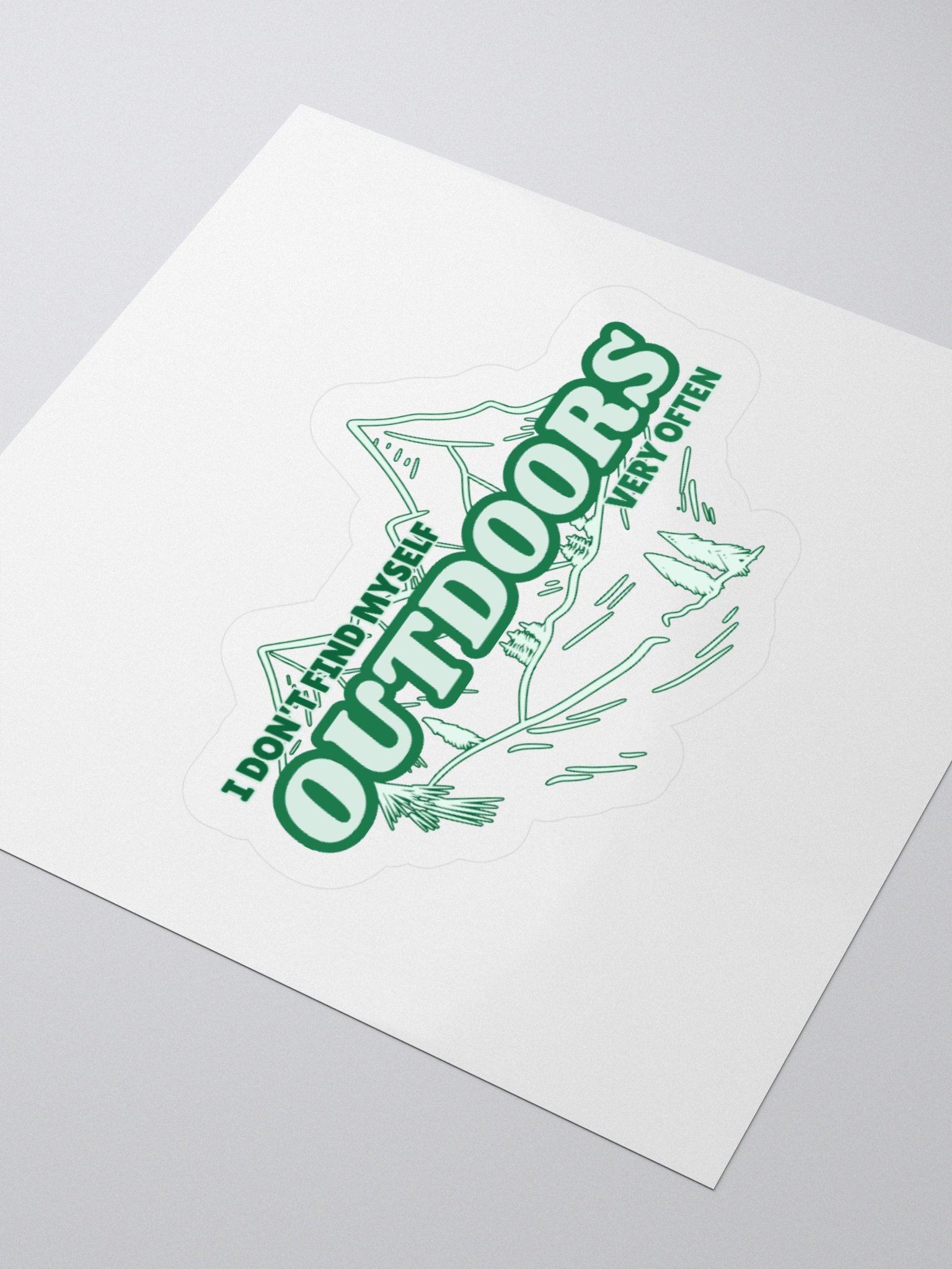 "Outdoors" Sticker product image (3)