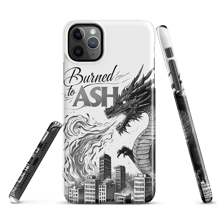 Apocalyptic Dragon Art | 'Burned to Ash' Monochrome Print Snap Case for iPhone® product image (3)