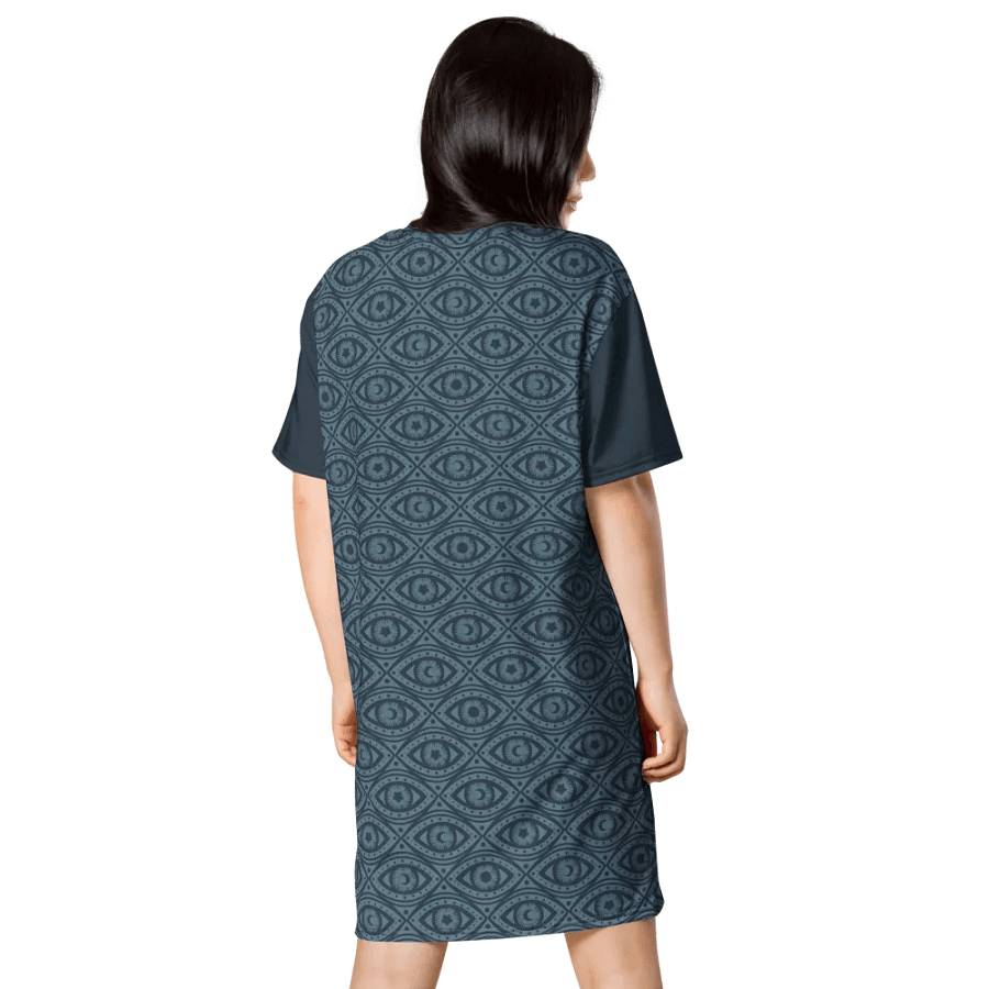 Boho Celestial Eyes Stars & Moons T-Shirt Dress product image (5)