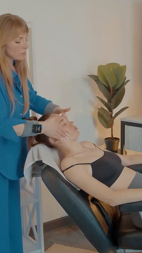 ASMR Face Massage by Barber Lady Lida to Sandra🤍