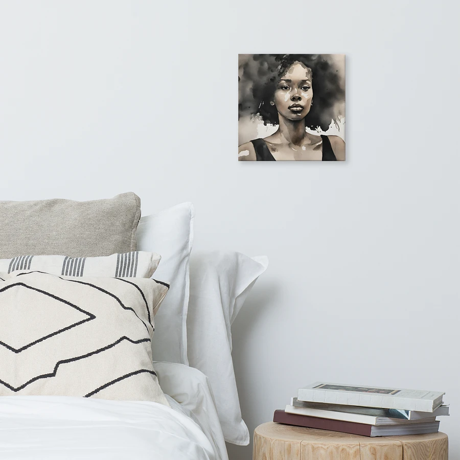 Young Black Woman Watercolour Portrait Wall Art product image (7)