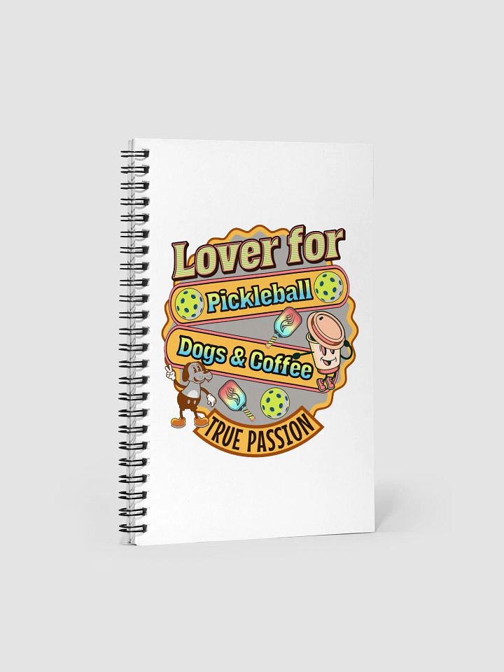 Lover For Pickleball Dogs And Coffee Passionate Notebook product image (1)