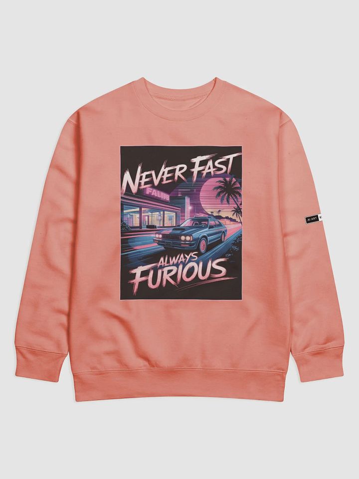 "NEVER FAST ALWAYS FURIOUS" premium cotton sweatshirt product image (1)