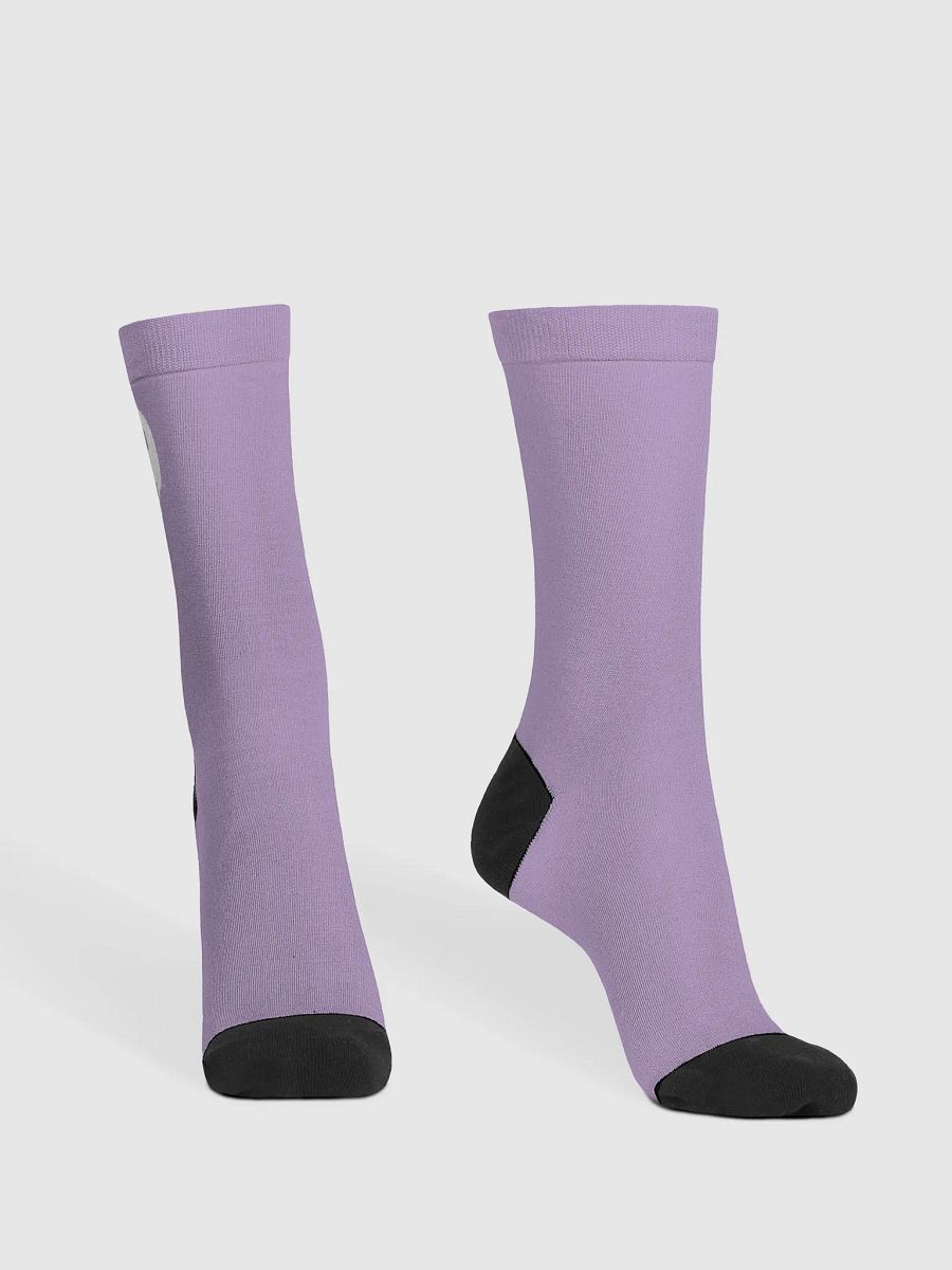 Salty Soles Crew Socks | BOURNE to Cape Cod™ Edition | White Logo on East Side Lavender product image (3)