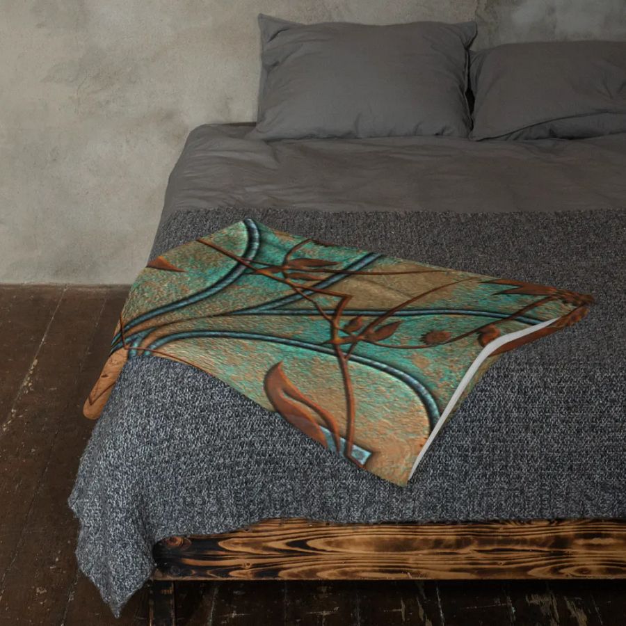 Copper Patina Kaleidoscope Throw Blanket product image (23)