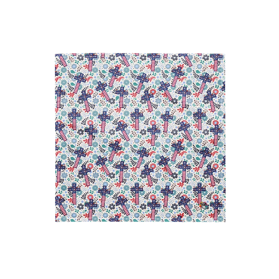 Floral Patriotic Cross Patterned Bandana product image (4)