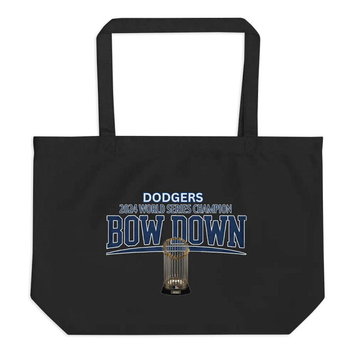 "Bow Down" LA Dodgers 2024 World Series Champion Eco Tote | MLB Home Locker product image (1)
