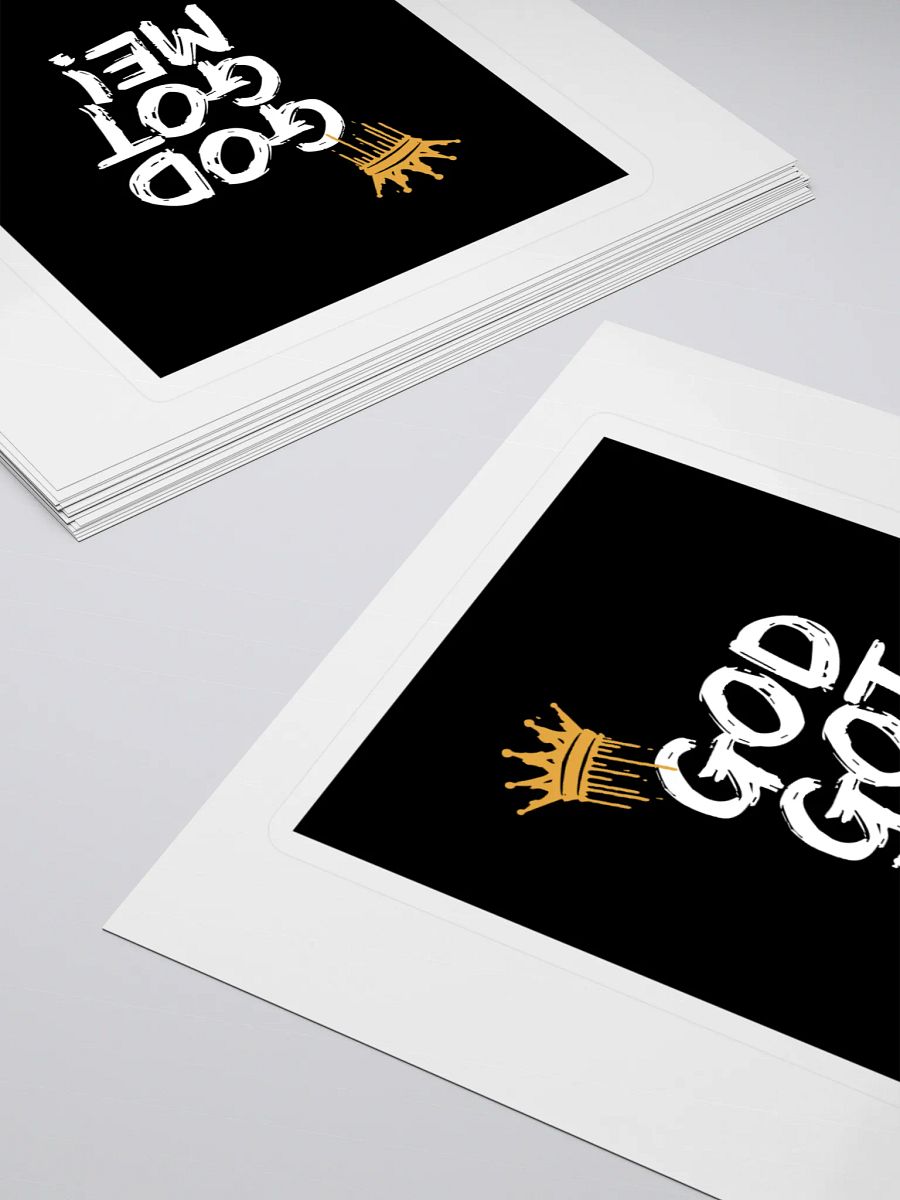 GOD GOT ME! Crown Kiss Cut Stickers product image (4)