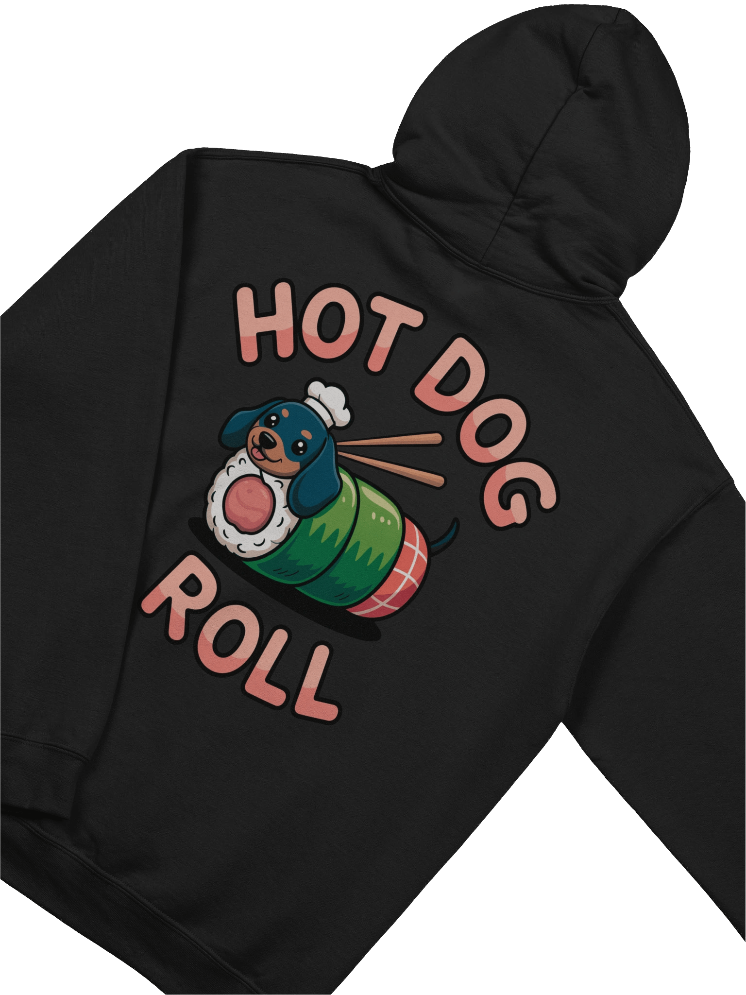 Hot Dog Roll Funny Dachshund Sushi Hoodie product image (4)