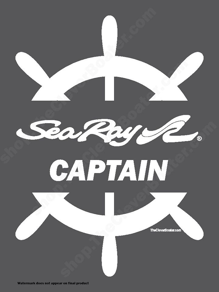 SeaRay Captain - T-Shirt - Dark Shirt w/White Logo product image (2)