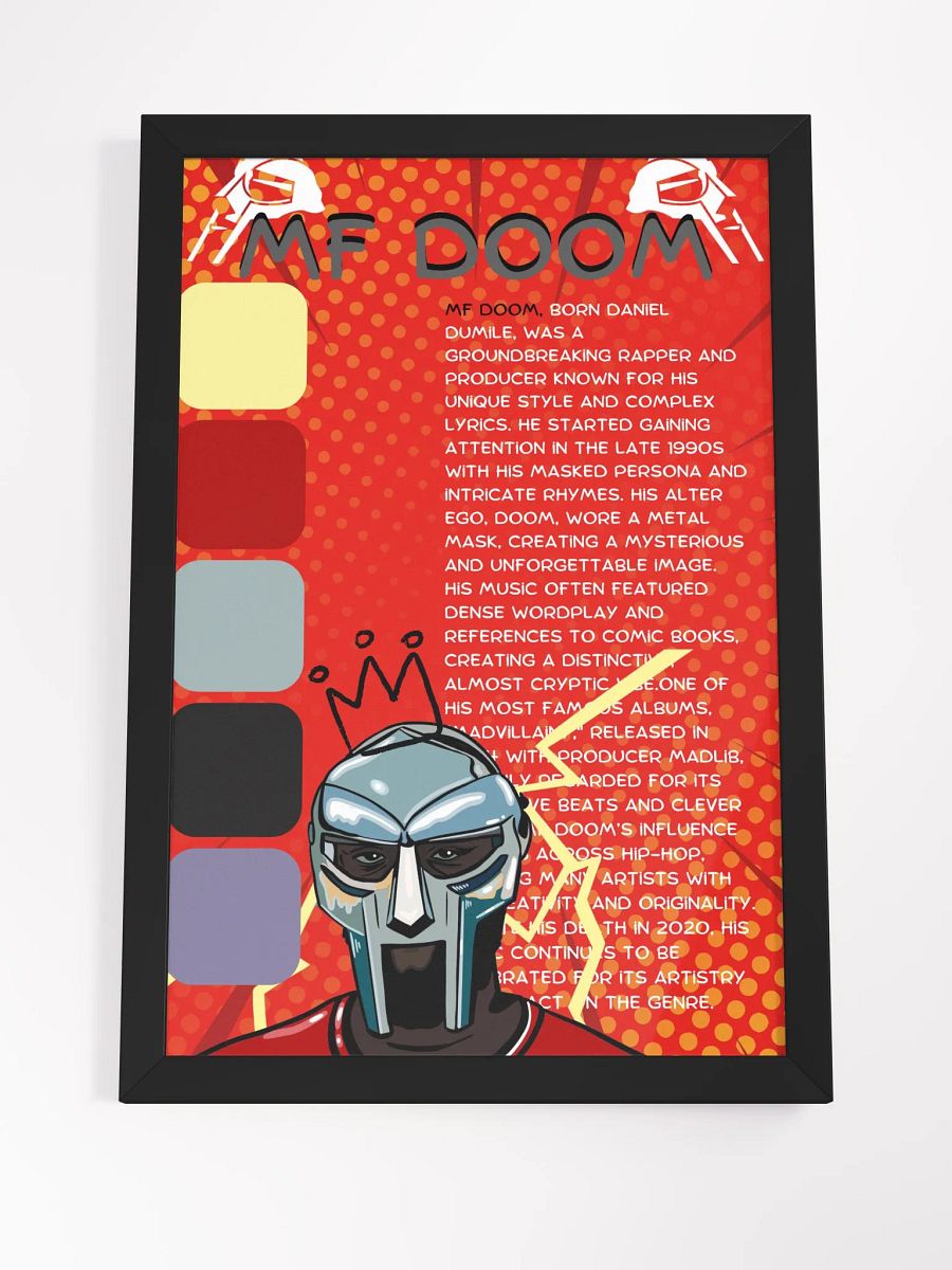 (12x18in) MF DOOM: Framed Matte Poster product image (4)